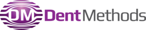 The Dent Methods logo that is purple and gray.